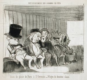 Pleasure Train from Paris to St-Germain... by Honoré Daumier